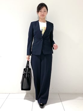 「INDIVI（インディヴィ）のアイテム」を使った、momokoさん（レディース・157cm）の夏コーディネート