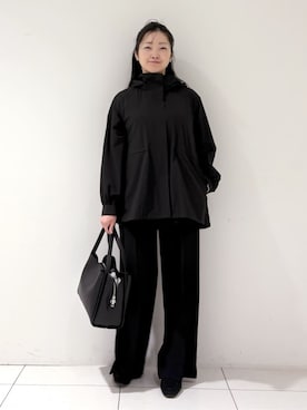 「INDIVI（インディヴィ）のアイテム（ブルゾン）」を使った、momokoさん（レディース・157cm）の冬コーディネート