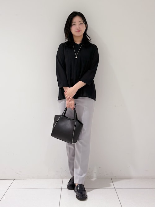 INDIVI（インディヴィ） ブラウス シャツ 「洗える／大人シアー 