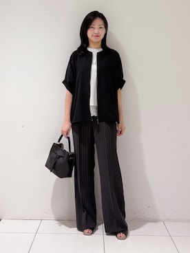 「COUP DE CHANCE（クードシャンス）のアイテム（ショルダーバッグ）」を使った、momokoさん（レディース・157cm）の秋コーディネート
