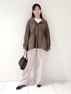 「HusHusH（ハッシュアッシュ）のアイテム（パンツ）」を使った、momokoさん（レディース・157cm）の春コーディネート