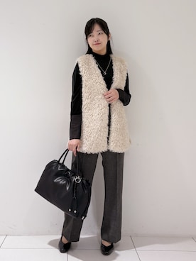 「INDIVI（インディヴィ）のアイテム」を使った、momokoさん（レディース・157cm）の秋コーディネート