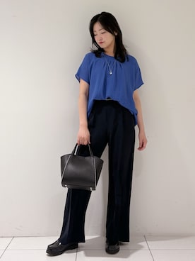 「HusHusH（ハッシュアッシュ）のアイテム（パンツ）」を使った、momokoさん（レディース・157cm）の春コーディネート