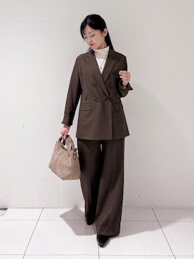 「レディーススーツ」｜momokoさん（レディース・157cm）の秋コーディネート