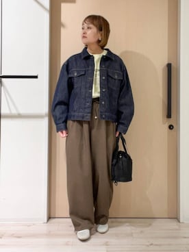 「Lee（リー）のアイテム（バッグ）」を使った、ぷくりんさん（レディース・159cm）の春コーディネート