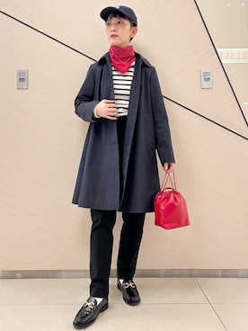 「アイテム（ハンカチ/ハンドタオル）」を使った、OCHIAIさん（レディース・158cm）の春コーディネート