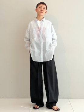 「NICOLAS LAINAS（ニコラスライナス）のアイテム」を使った、OCHIAIさん（レディース・158cm）の春コーディネート