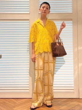 「NICOLAS LAINAS（ニコラスライナス）のアイテム」を使った、OCHIAIさん（レディース・158cm）の夏コーディネート