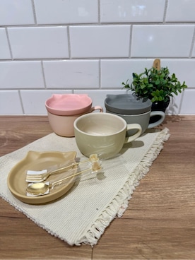 「アイテム（ランチョンマット/テーブルウェア）」を使った、usaminさん（レディース・158cm）の冬コーディネート