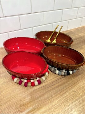 「アイテム（食器）」を使った、usaminさん（レディース・158cm）の冬コーディネート