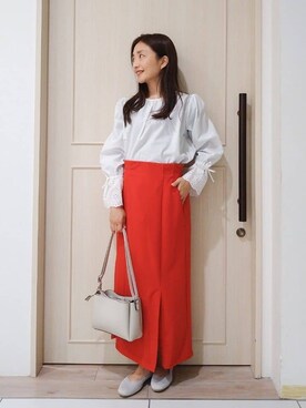 「アイテム（その他シューズ、グレー系）」を使った、mi-saさん（レディース・154cm）の春コーディネート