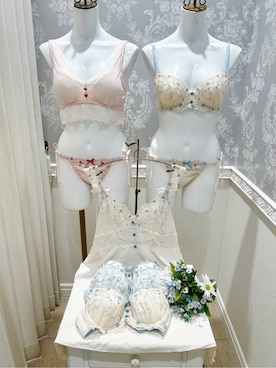 「Risa Magli（リサマリ）のシュテファニ ブラジャー (B-C) ＜Side Shape（サイドシェイプ）＞（ブラジャー、ブラウン系）」を使った、hachiさん（レディース）の春コーディネート