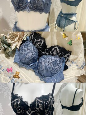 「Risa Magli（リサマリ）の【アリーナ】 ブラジャー （B-C） ＜N Make Type＞（ブラジャー、ブルー系）」を使った、hachiさん（レディース）の秋コーディネート