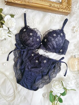 「Risa Magli（リサマリ）のスティーナ ブラジャー （B-C） ＜N Make Type＞（ブラジャー、ブルー系）」を使った、anさん（レディース・165cm）の夏コーディネート