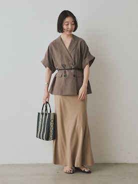 「SLOBE IENA（スローブイエナ）のアイテム」を使った、yukaさん（レディース・172cm）の夏コーディネート