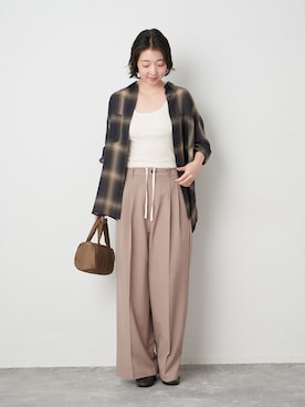 「OUTDOOR PRODUCTS（アウトドアプロダクツ）のアイテム（ショルダーバッグ）」を使った、yukaさん（レディース・172cm）の夏コーディネート