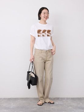 「Levi's（リーバイス）のLevi’s/リーバイス SLOBE別注 501'90s デニムパンツ（デニムパンツ、ベージュ系）」を使った、yukaさん（レディース・172cm）の春コーディネート