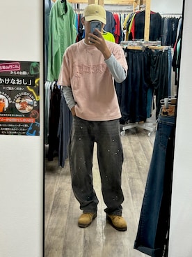 「Lee（リー）のアイテム（帽子）」を使った、てちさん（メンズ・180cm）の夏コーディネート