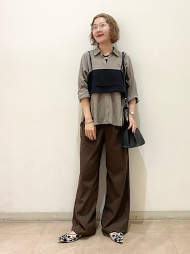 「VELETTO（ベレット）のVELETTO /ベレット 2WAY MINI BAG（ショルダーバッグ、ブラック系）」を使った、mayoさん（レディース・163cm）の春コーディネート