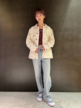 「肌見せ」｜「アイテム（デニムジャケット）」を使った、ingmさん（レディース・160cm）の夏コーディネート
