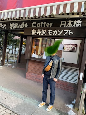 「JOURNAL STANDARD（ジャーナルスタンダード）のアイテム（ライダースジャケット）」を使った、ryoさん（メンズ・174cm）の冬コーディネート