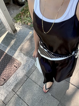 「アイテム（ジャンパースカート）」を使った、Aprilさん（レディース・158cm）の秋コーディネート