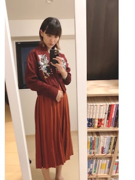 「mame（マメ）のアイテム（ジャケット/アウター）」を使った、ゆずちんさん（レディース・167cm）の秋コーディネート
