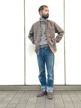 「UNITED ARROWS（ユナイテッドアローズ）のアイテム（スリッポン）」を使った、SMZさん（メンズ・178cm）の秋コーディネート