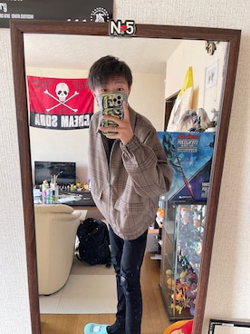 「jiggys shop（ジギーズショップ）のアイテム」を使った、じんたろさん（メンズ・178cm）の春コーディネート