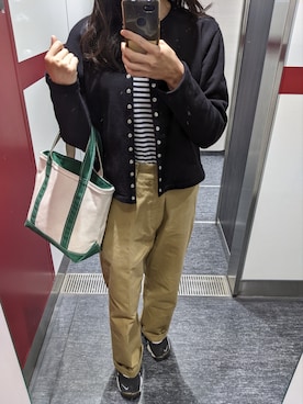 「THE SHINZONE（ザ　シンゾーン）のハイウエストチノパンツ（チノパンツ）」を使った、kさん（レディース・159cm）の春コーディネート