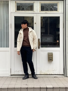 「アイテム（ダウンジャケット/コート）」を使った、G-STAGE(ジーステージ)さん（メンズ・175cm・20代）の秋コーディネート