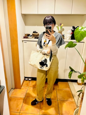 「アイテム（チャーム）」を使った、rieさん（レディース・155cm）の秋コーディネート