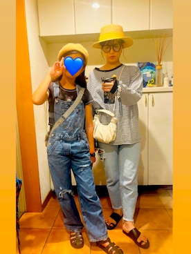 「アイテム（オールインワン・サロペット）」を使った、rieさん（レディース・155cm・30代）の秋コーディネート