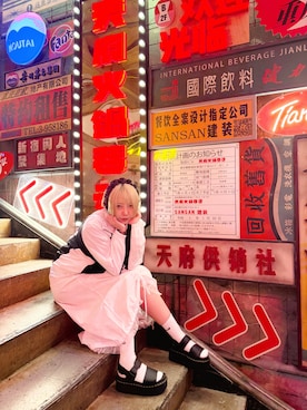 「アイテム（レッグウェア）」を使った、うみをさん（レディース・162cm）の秋コーディネート