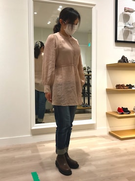「ORiental TRaffic（オリエンタルトラフィック）のアイテム（ブーツ）」を使った、WA浜松市野店さん（レディース・163cm）の秋コーディネート