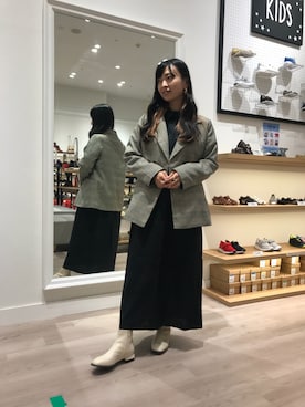 「MAJESTIC LEGON（マジェスティックレゴン）のアイテム（テーラードジャケット）」を使った、WA浜松市野店さん（レディース・163cm）の秋コーディネート