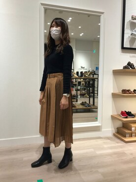 「ORiental TRaffic（オリエンタルトラフィック）のアイテム（ブーツ）」を使った、WA浜松市野店さん（レディース・163cm）の秋コーディネート
