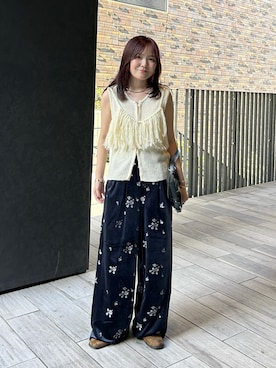 「アイテム（その他シューズ、ブラウン系）」を使った、さきさん（レディース・153cm）の夏コーディネート