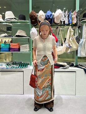 「アイテム（アクセサリー）」を使った、さきさん（レディース・153cm）の秋コーディネート