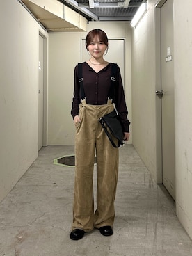 「KBF（ケイビーエフ）のアイテム（カーディガン/ボレロ）」を使った、さきさん（レディース・153cm）の秋コーディネート