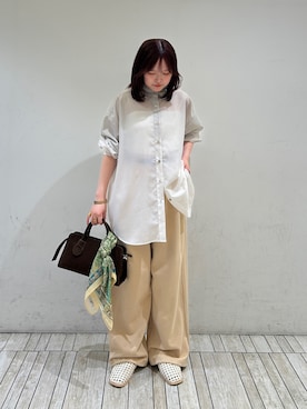 「KBF（ケイビーエフ）のアイテム（シューズ）」を使った、さきさん（レディース・153cm）の春コーディネート