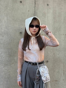 「SMELLY（スメリー）のアイテム（財布/小物）」を使った、さきさん（レディース・153cm）の夏コーディネート