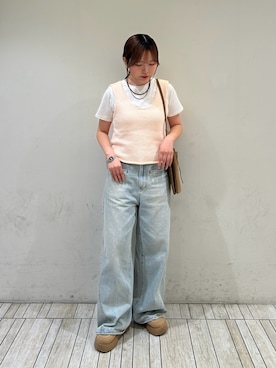 「KBF（ケイビーエフ）のアイテム（アクセサリー）」を使った、さきさん（レディース・153cm）の夏コーディネート