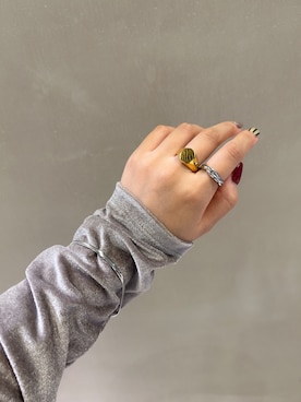 「アイテム（ブレスレット）」を使った、さきさん（レディース・153cm）の秋コーディネート