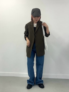 「アイテム（その他アウター）」を使った、さきさん（レディース・153cm）の秋コーディネート