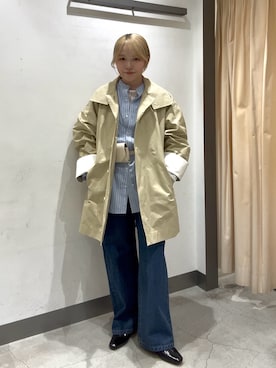 「KBF（ケイビーエフ）のアイテム（ジャケット/アウター）」を使った、さきさん（レディース・153cm）の春コーディネート