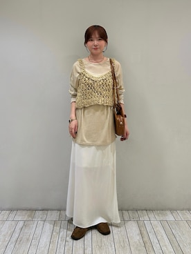 「アイテム（ニット/セーター）」を使った、さきさん（レディース・153cm）の秋コーディネート