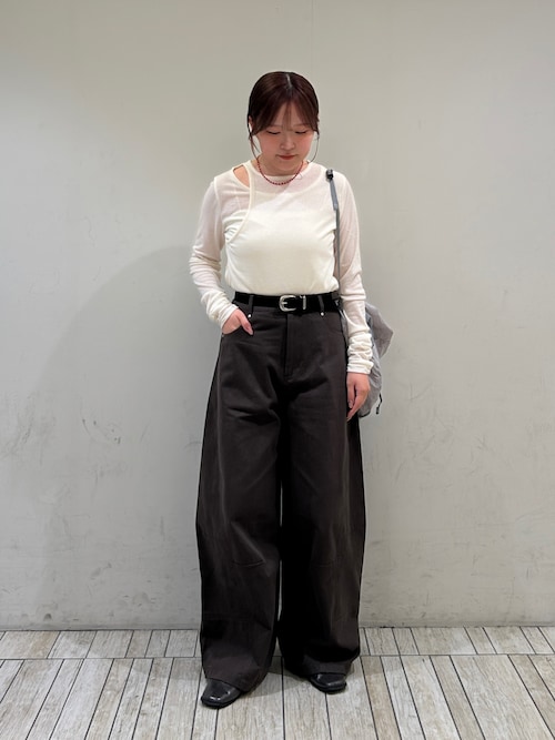 レイヤードアシメカットソー L.KHAKI KBF(ケイビーエフ)の「レイヤードアシメカットソー」 - PARTE