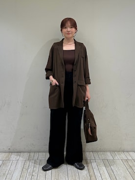 「KBF（ケイビーエフ）のアイテム（パンツ）」を使った、さきさん（レディース・153cm）の夏コーディネート