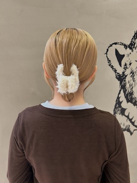 「アイテム（バレッタ/ヘアクリップ）」を使った、さきさん（レディース・153cm）の秋コーディネート